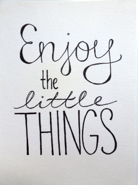 enjoy the little things