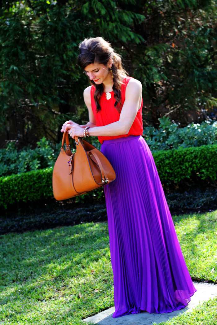 purple and red colorblocking