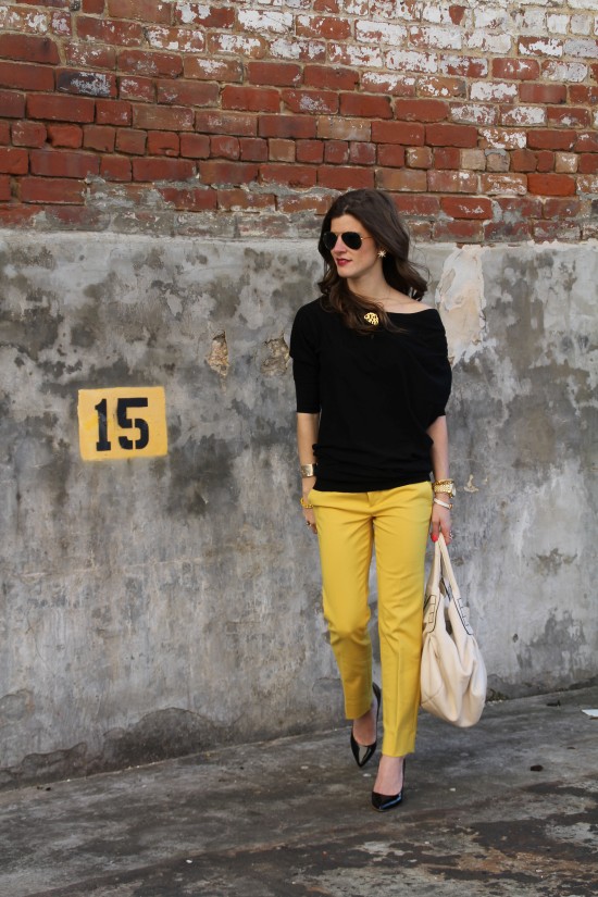 yellow work pants