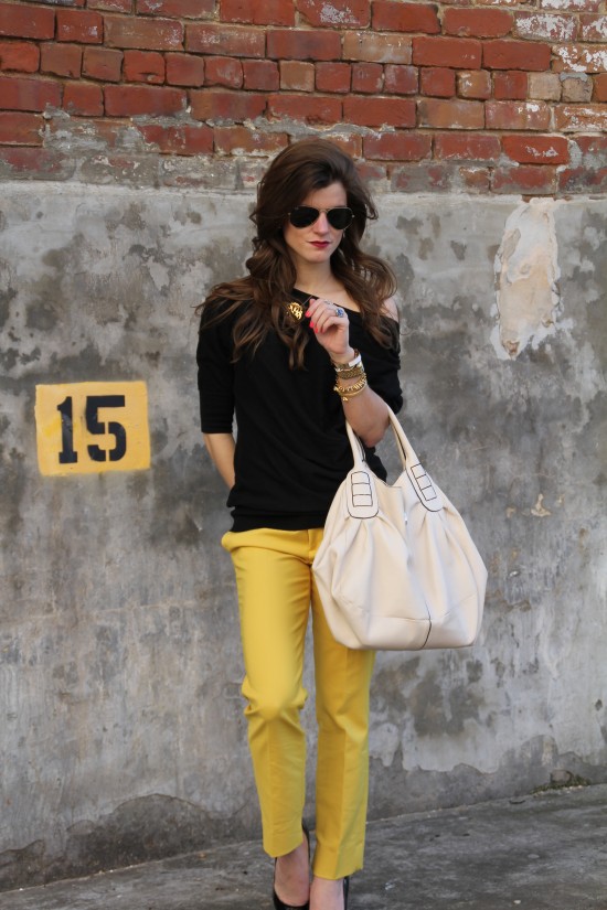 yellow work pants