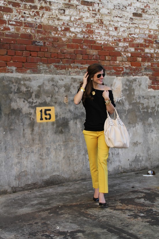 yellow work pants