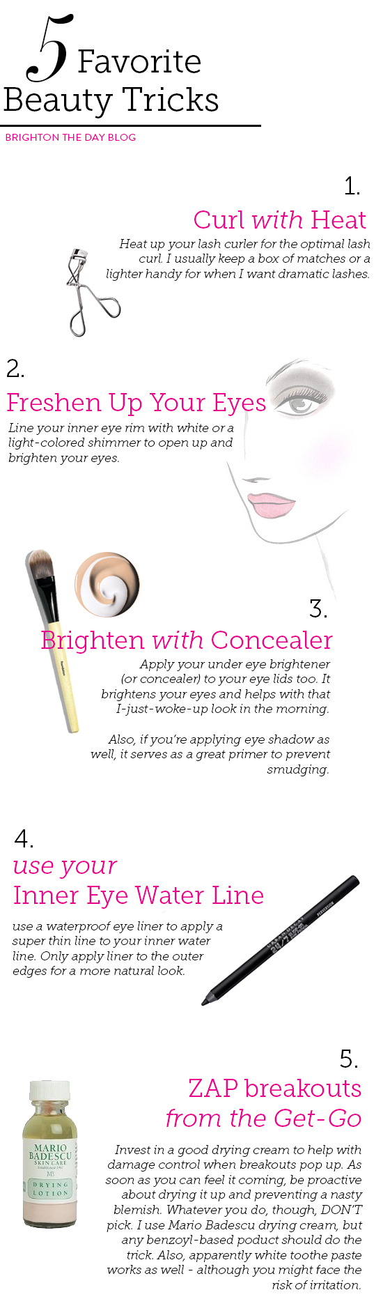 Five Favorite Beauty Tricks via BrightonTheDay Blog