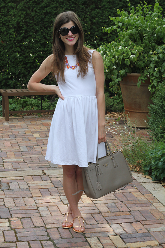 simple white dress