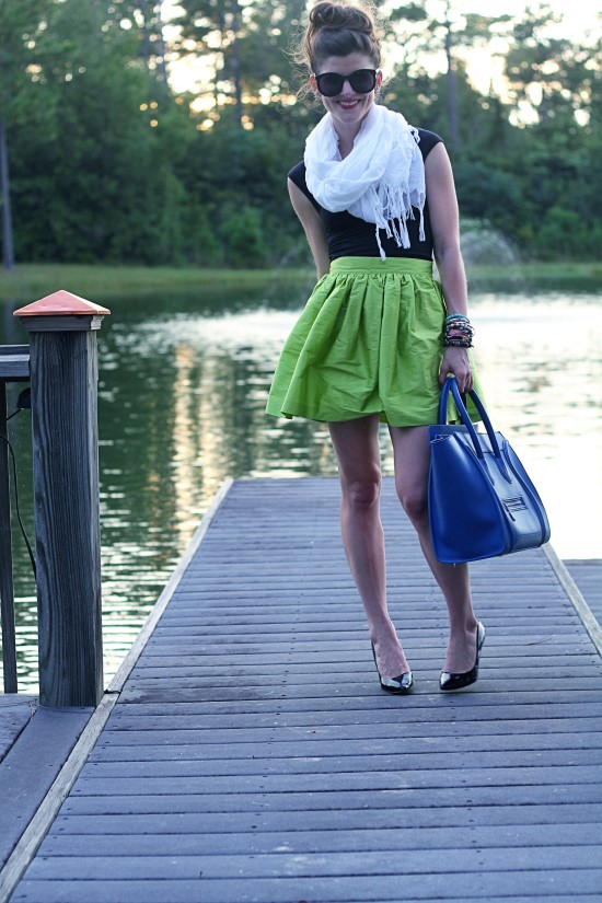 Green skirt outfit clearance 50