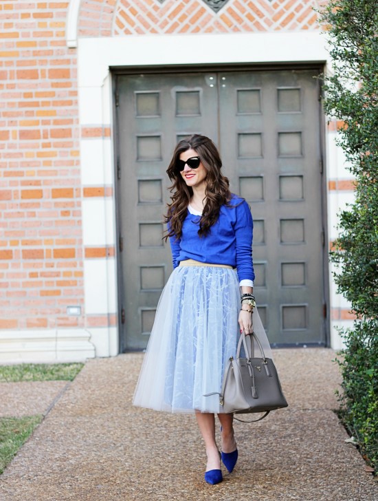 Blue Tulle Full Skirt • BrightonTheDay