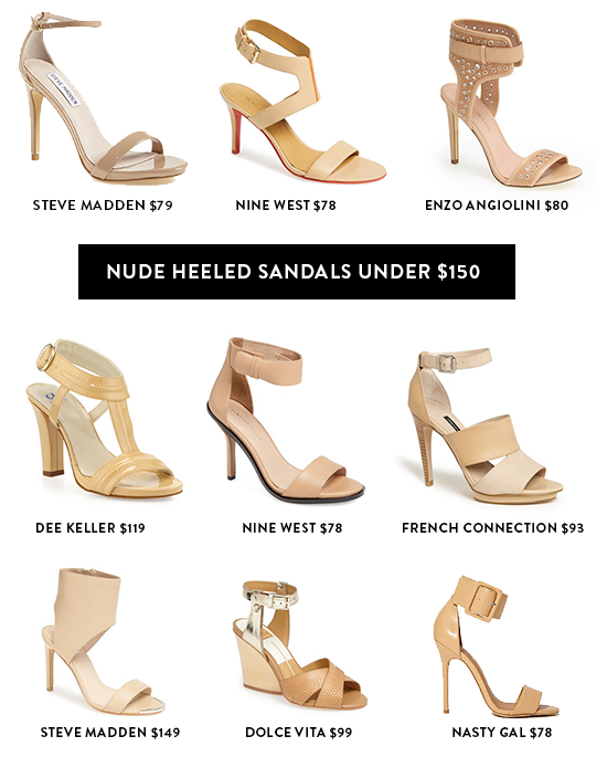 nude sandals heels