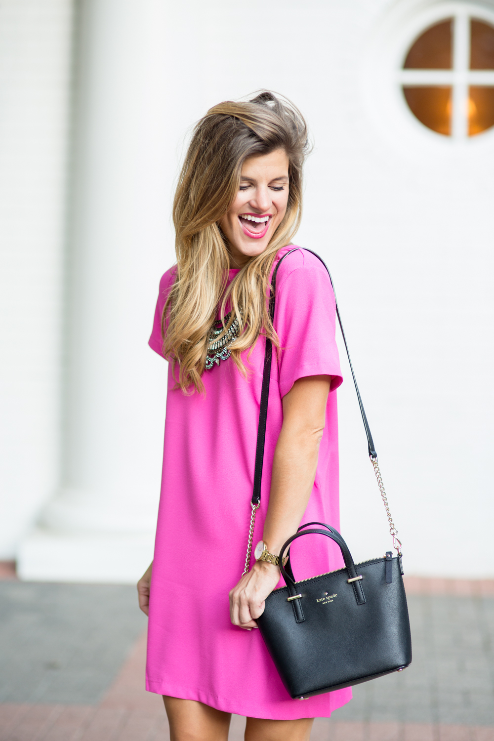 Kate spade hot pink 2024 dress