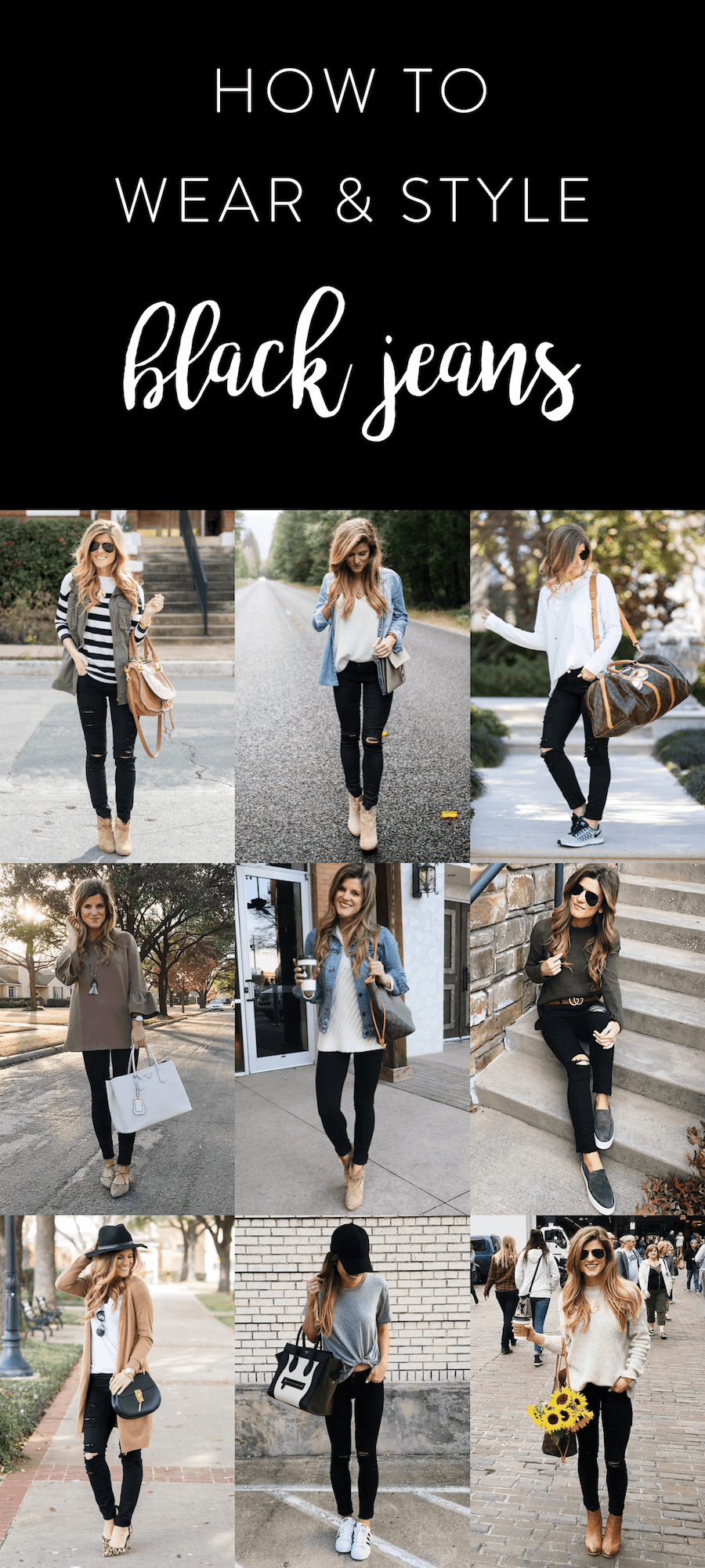 fall outfits with black jeans