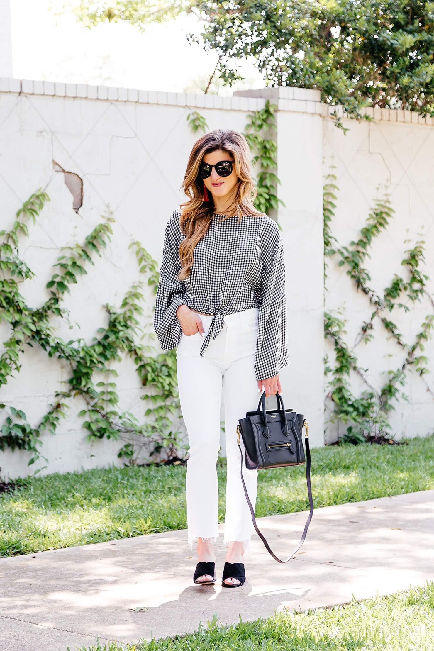 white jeans cropped flare