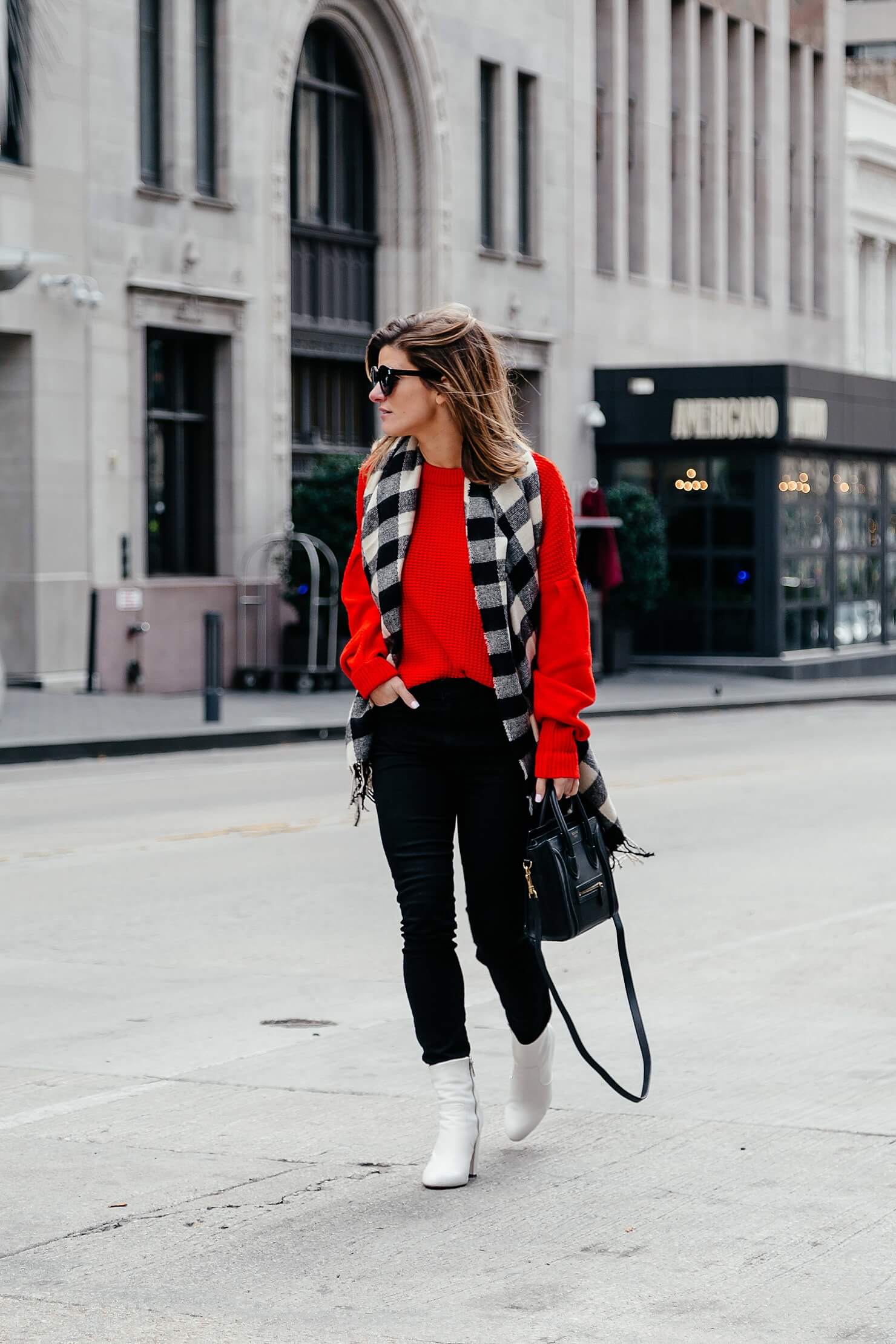 red booties outfit ideas