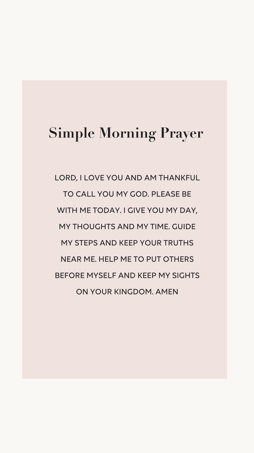 Simple Morning Prayer • BrightonTheDay