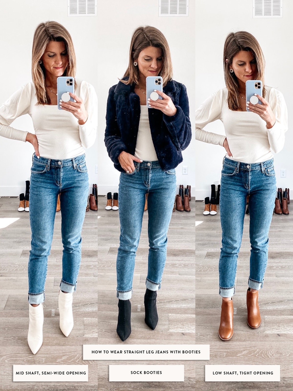 wide leg jeans with boots