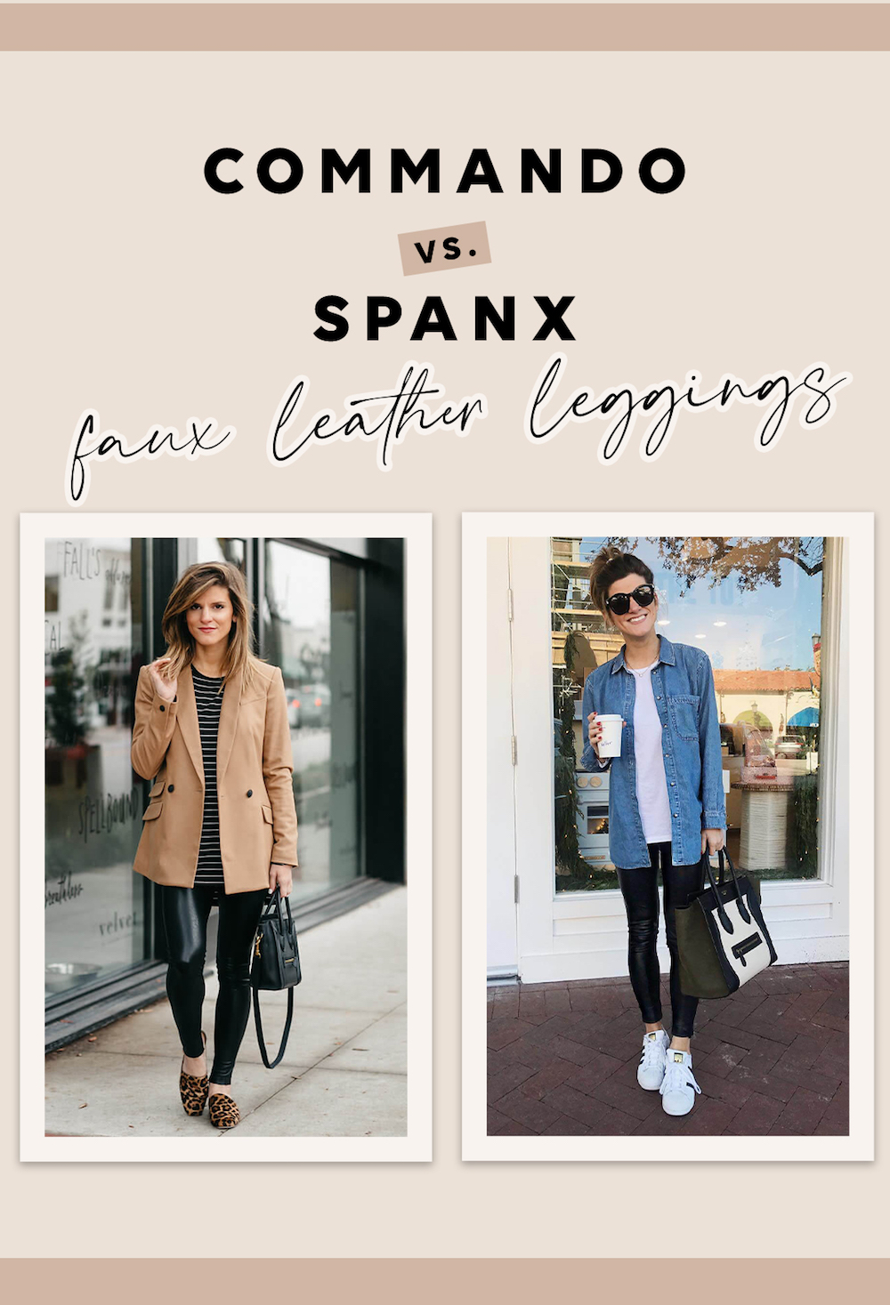 The Best Faux Leather Leggings  Spanx VS Commando Try On & Review 