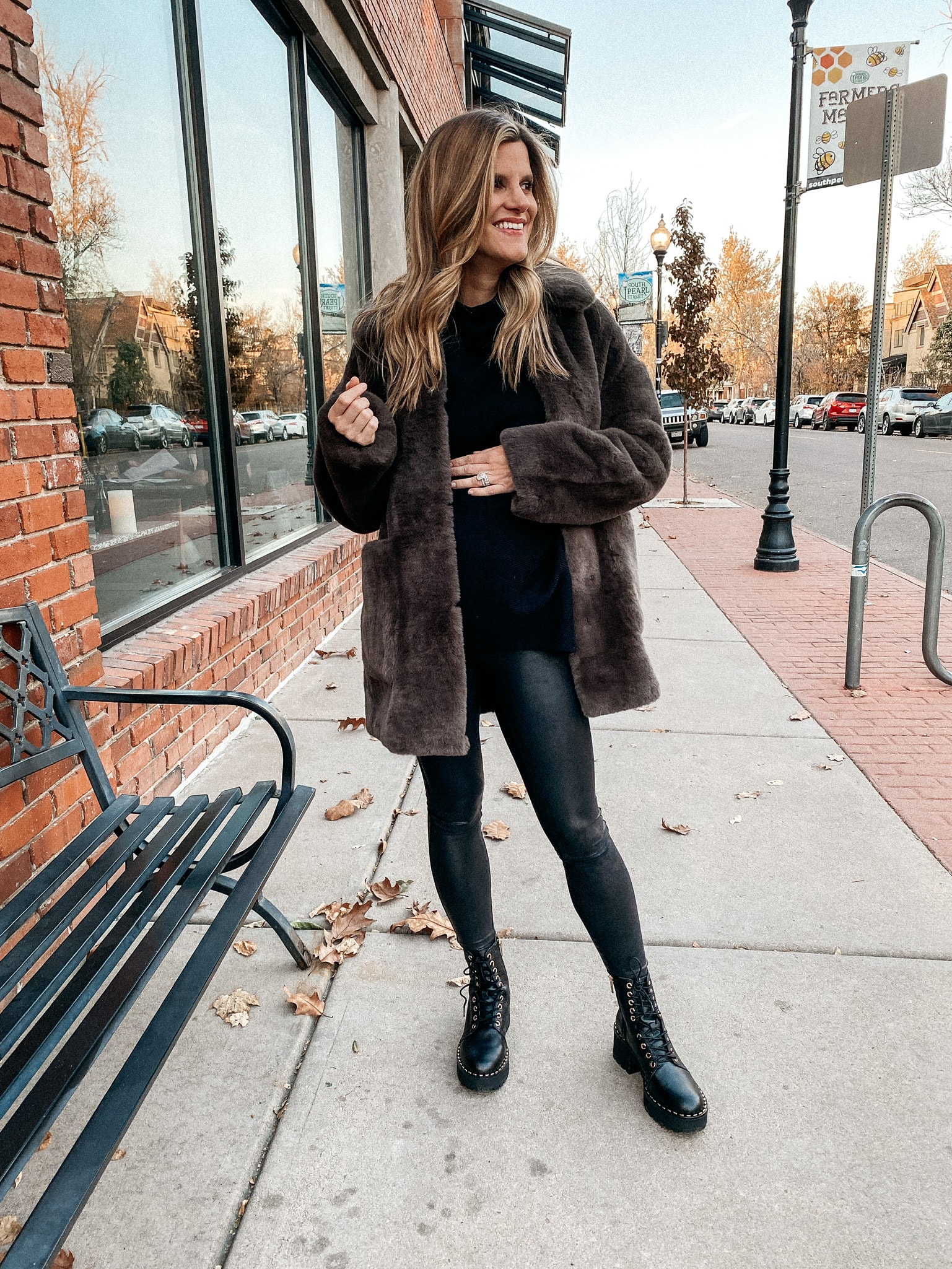 Trendy Leather Leggings and Combat Boots Outfit Ideas for Spring 2020