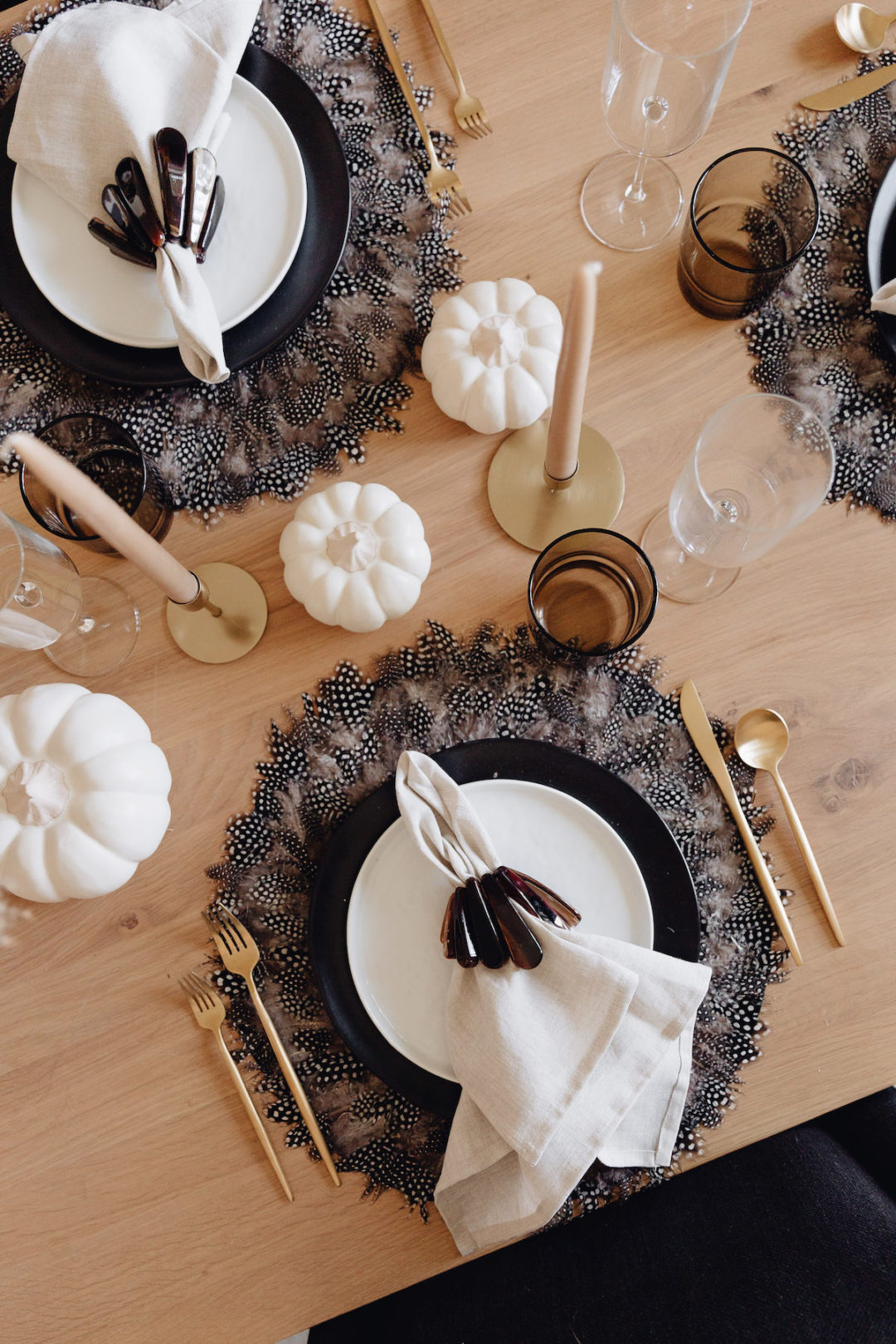 Black, White & Taupe Fall Table • BrightonTheDay