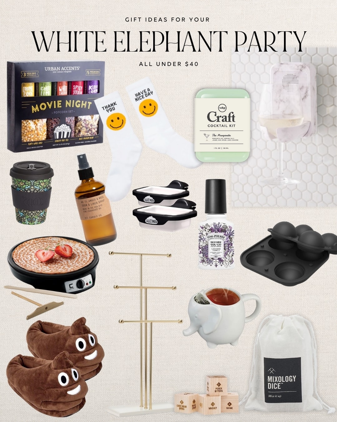 White Elephant Gift Ideas Under $30 - The Gift of Fun  White elephant gifts,  Best white elephant gifts, Elephant gifts