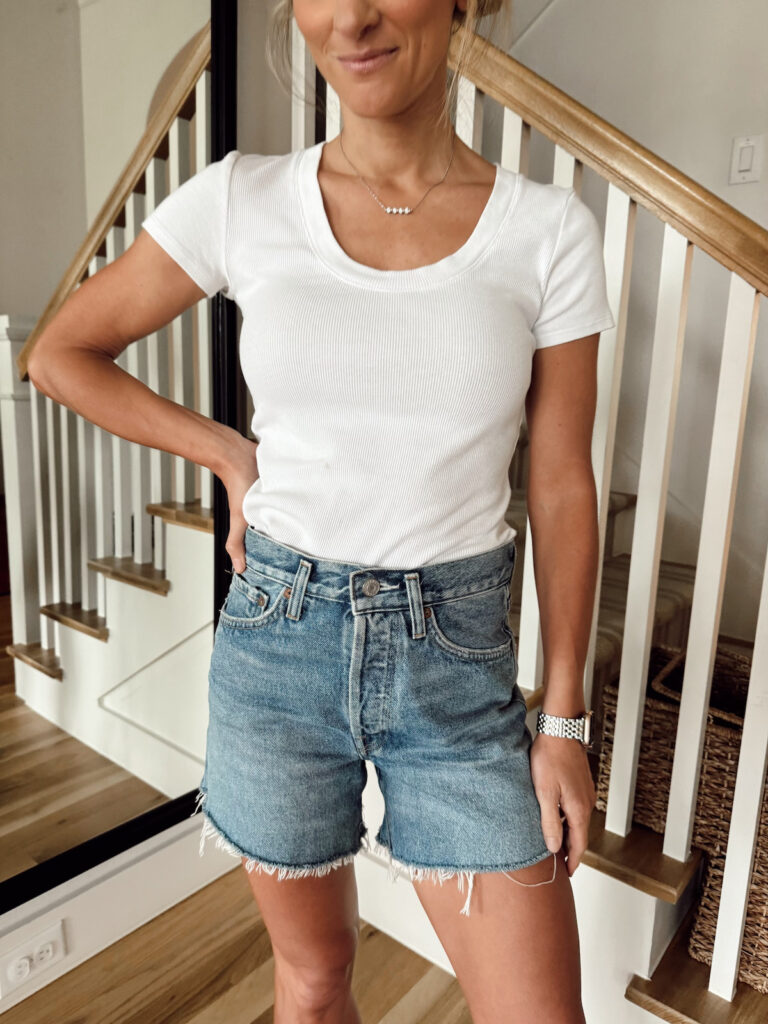 brighton butler denim shorts