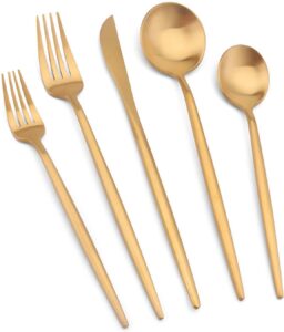 Matte Gold Silverware Set