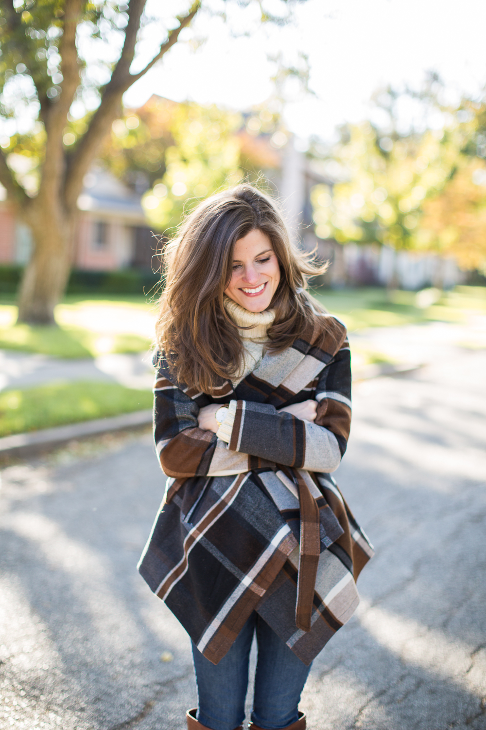 Plaid Check Coat