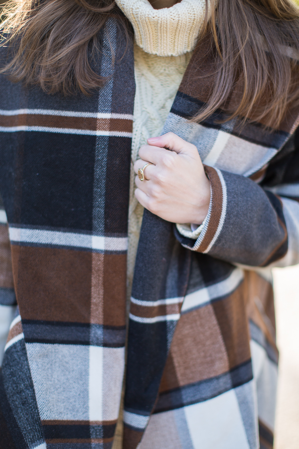 Plaid Check Coat