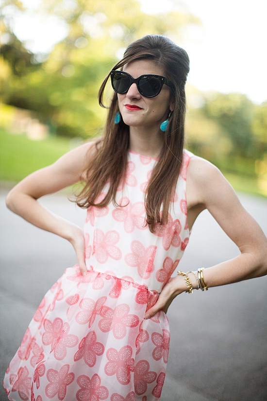 bb dakota fit and flare dress Outfit Post: BB Dakota Daisy Print Fit & Flare