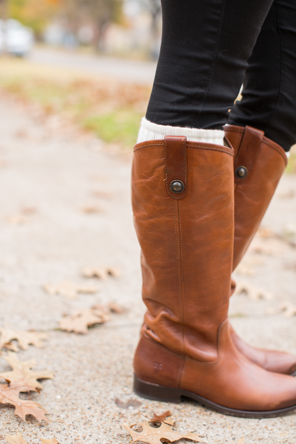 Tie Neck Blouse and Frye Boots BrightonTheDay