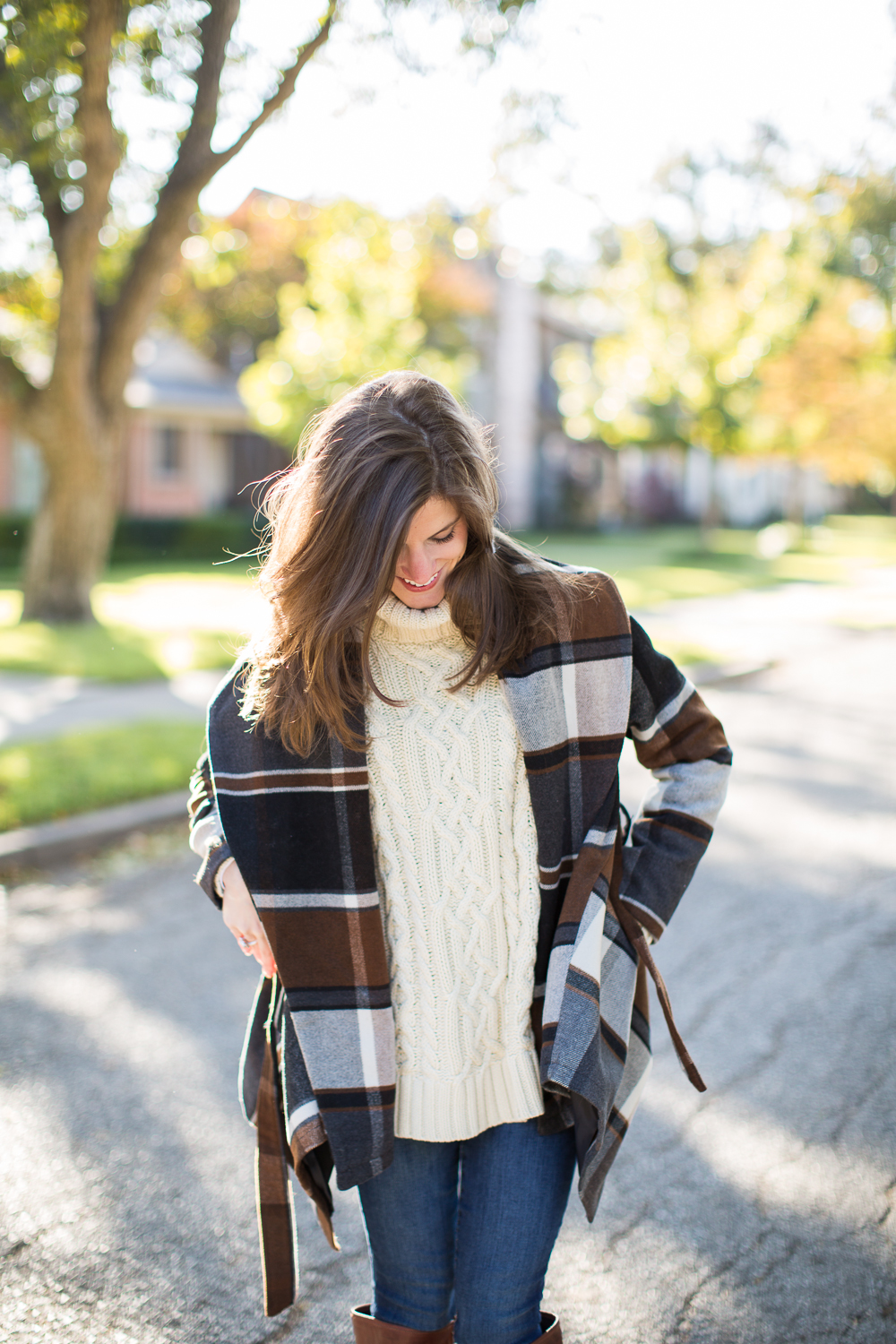 Plaid Check Coat