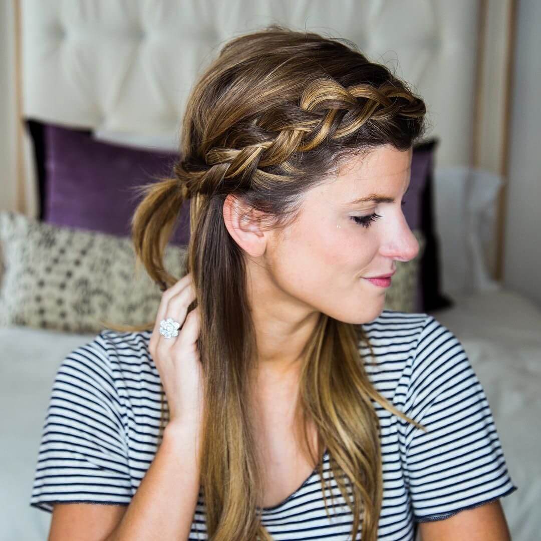 brighton the day stripe tee and dutch braid 