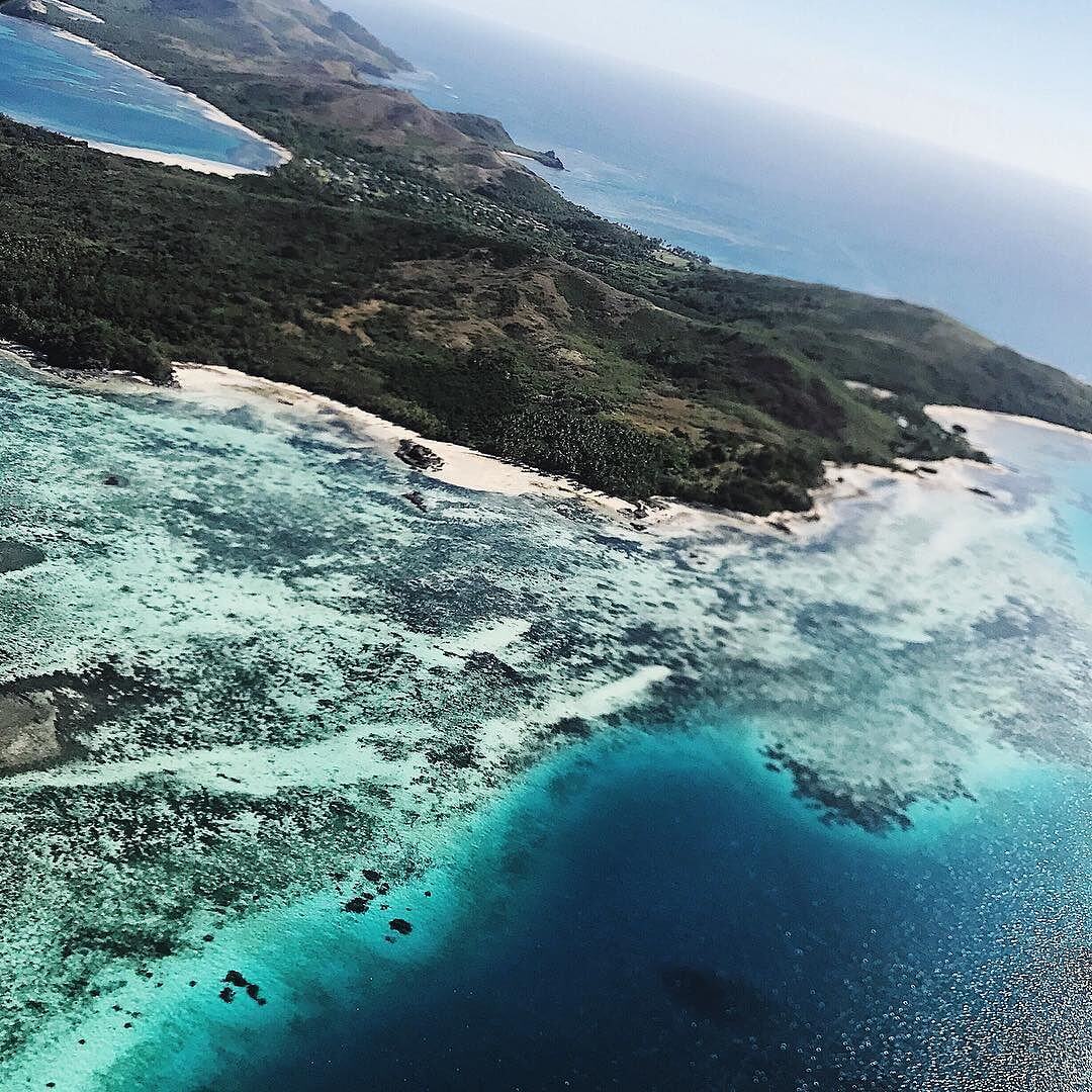 look from above of fiji islands