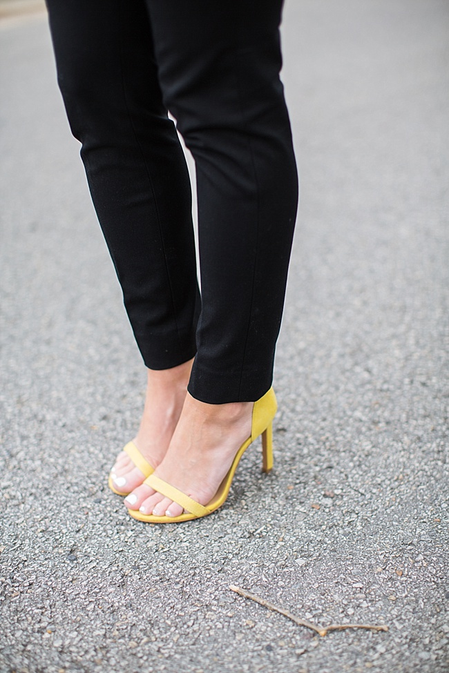 brighton the day wearing Banana Republic Holland Heels in Yellow