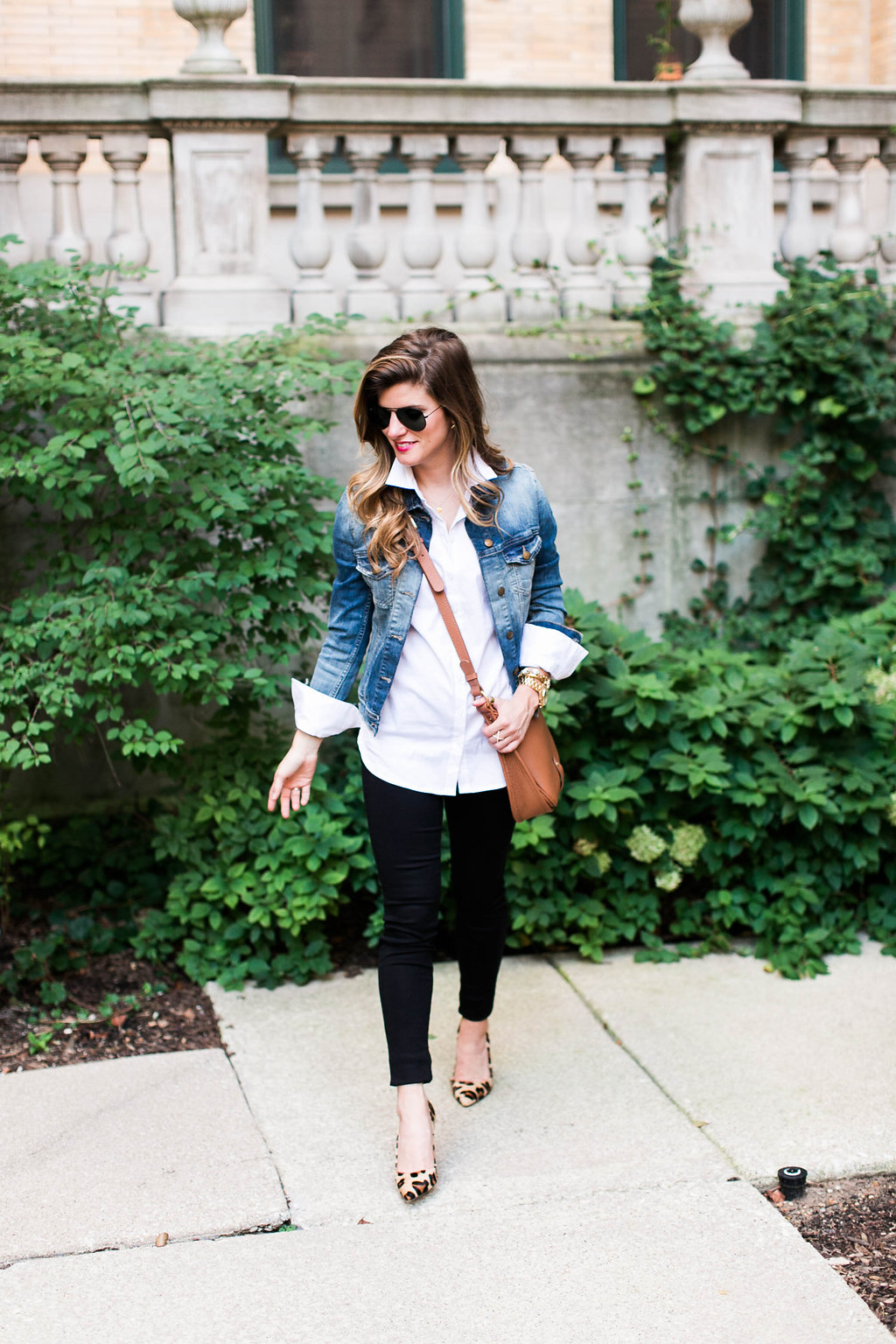 Jean jacket and heels best sale