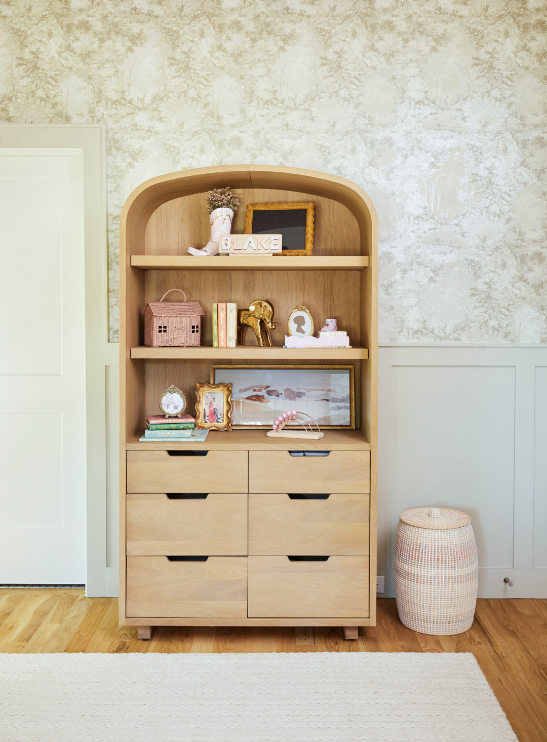 Brighton Butler Blake's Nursery Reveal, shelving decor