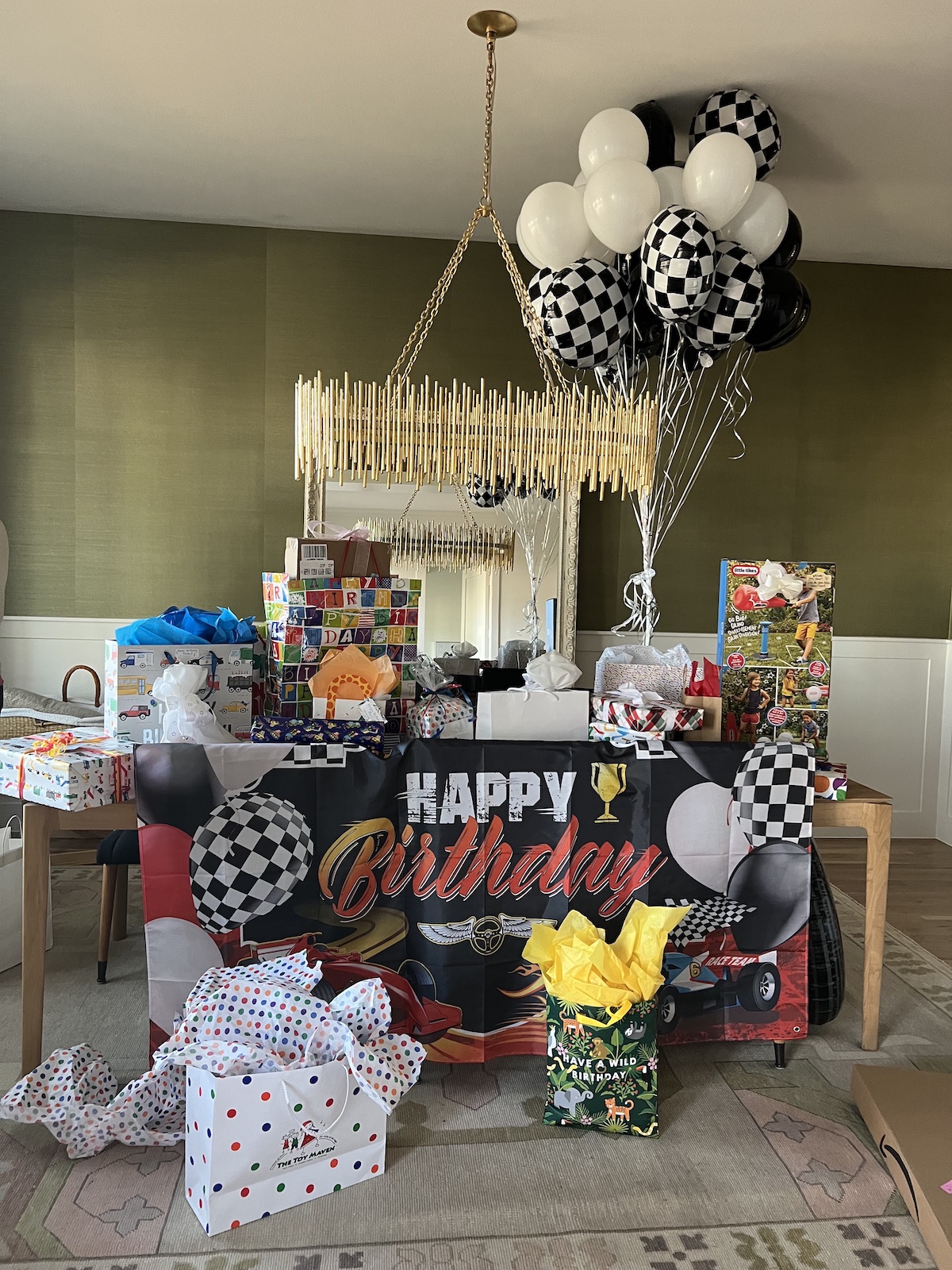 Brighton Butler son Four's Cars Themed Birthday Party