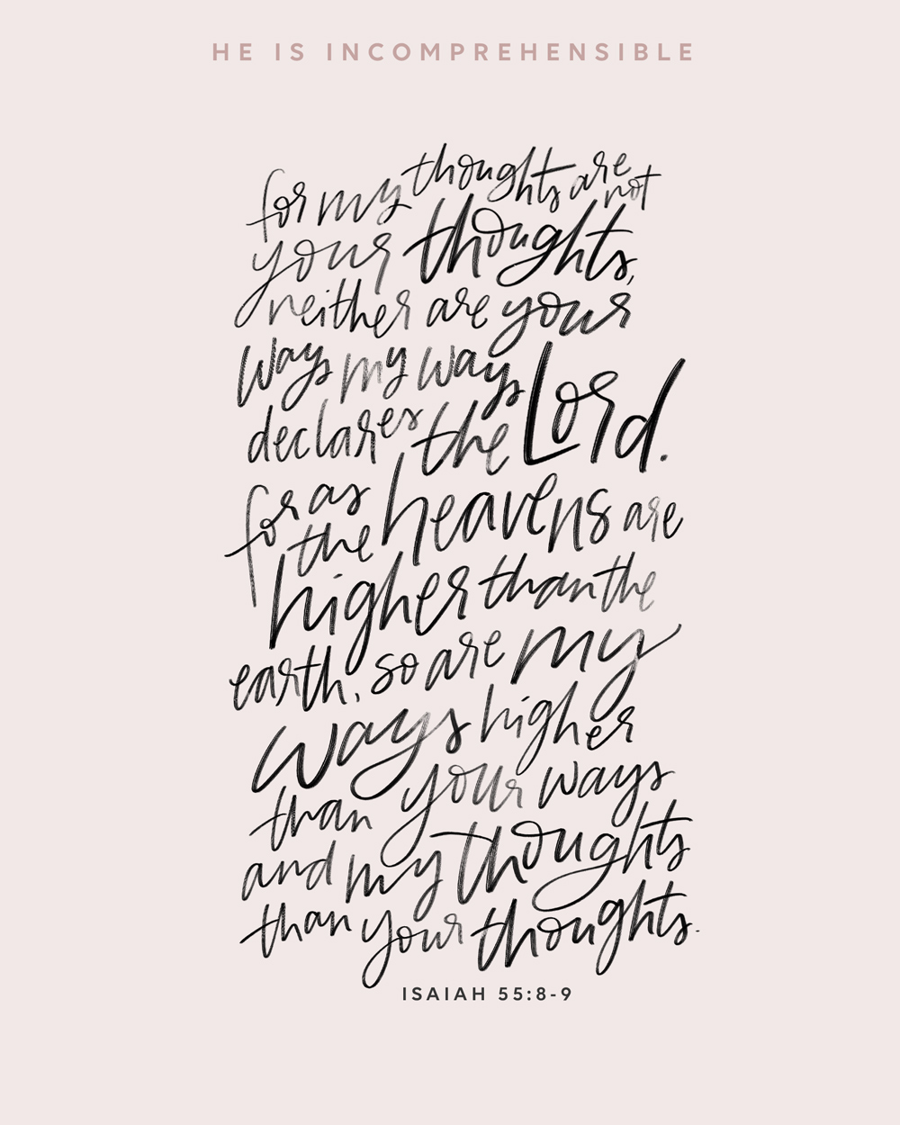 god is incomprehensible