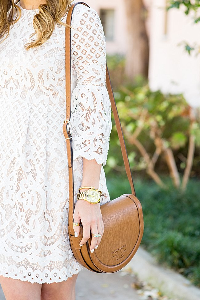 White Lace Bell Sleeve Dress BrightonTheDay