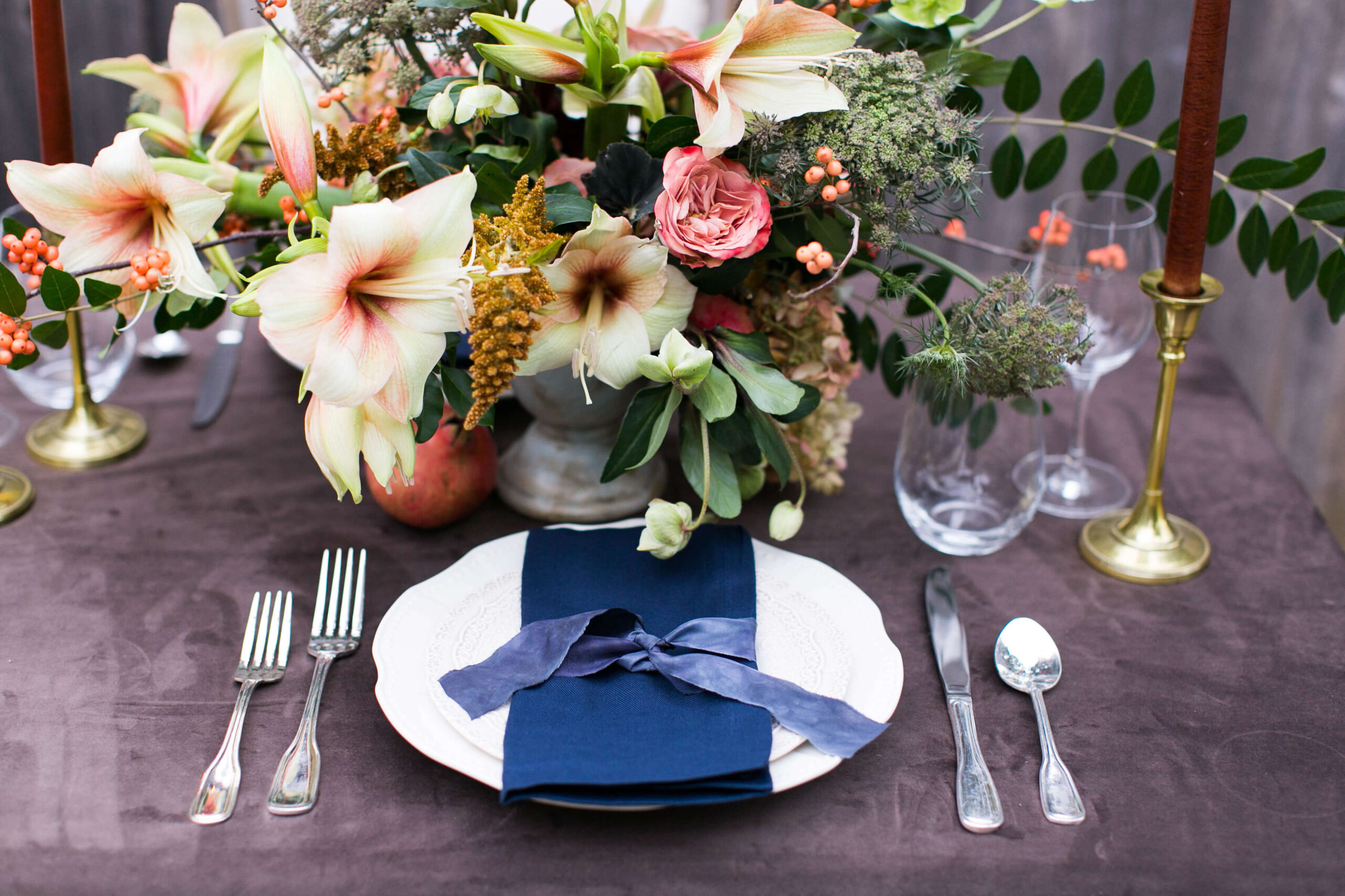 brighton the day place setting/table scape of thanksgiving setting