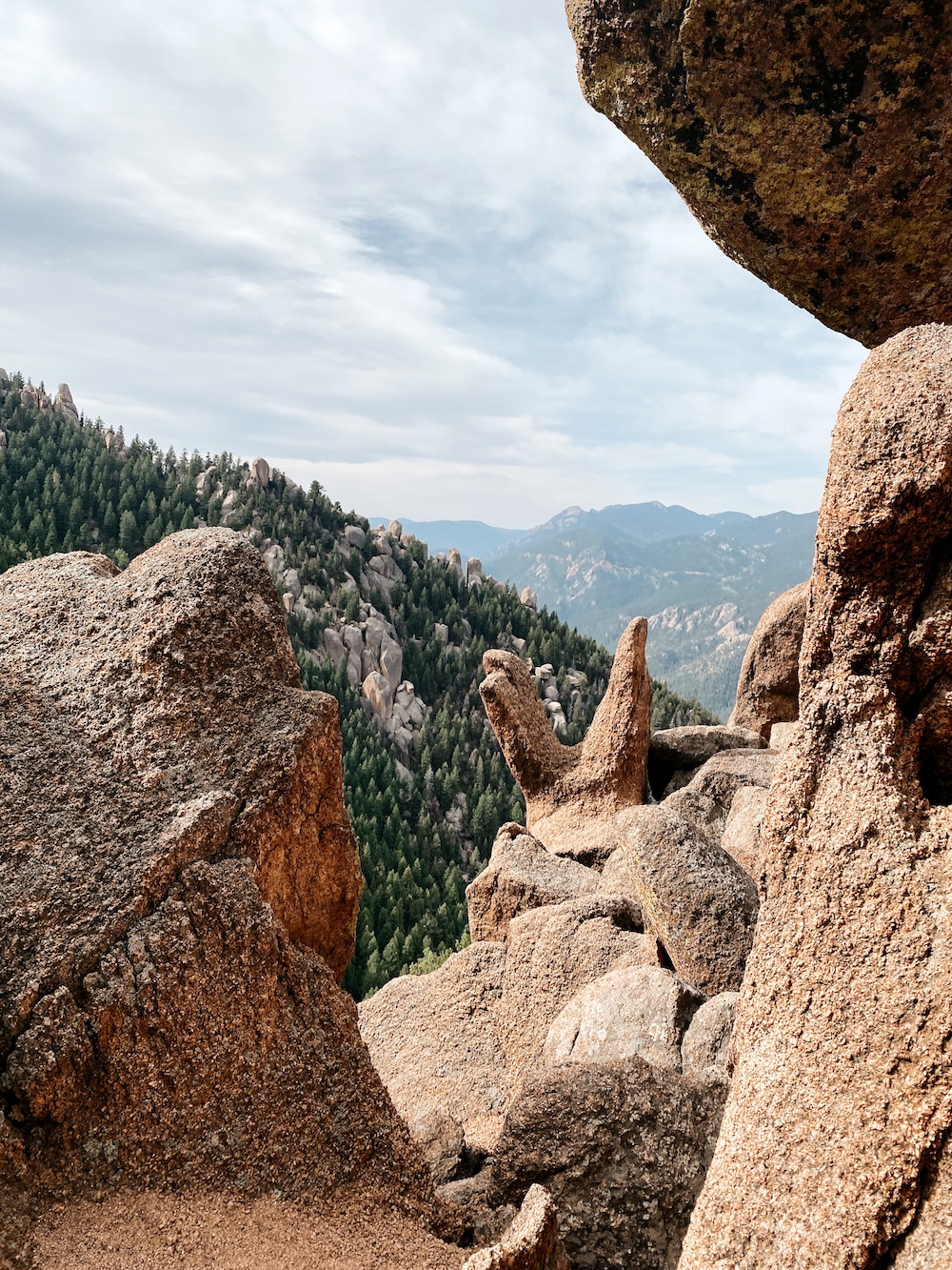 view of pikes peak from cloud camp, qroadmoor wilderness experience