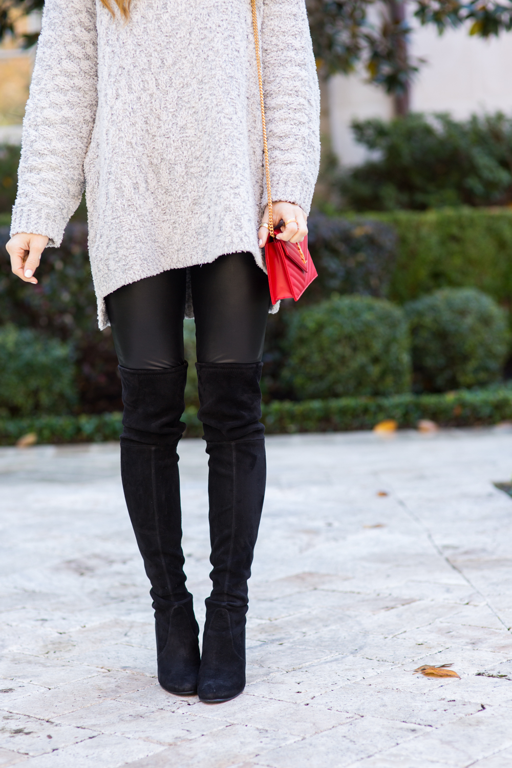 Oversized sweater with tights best sale