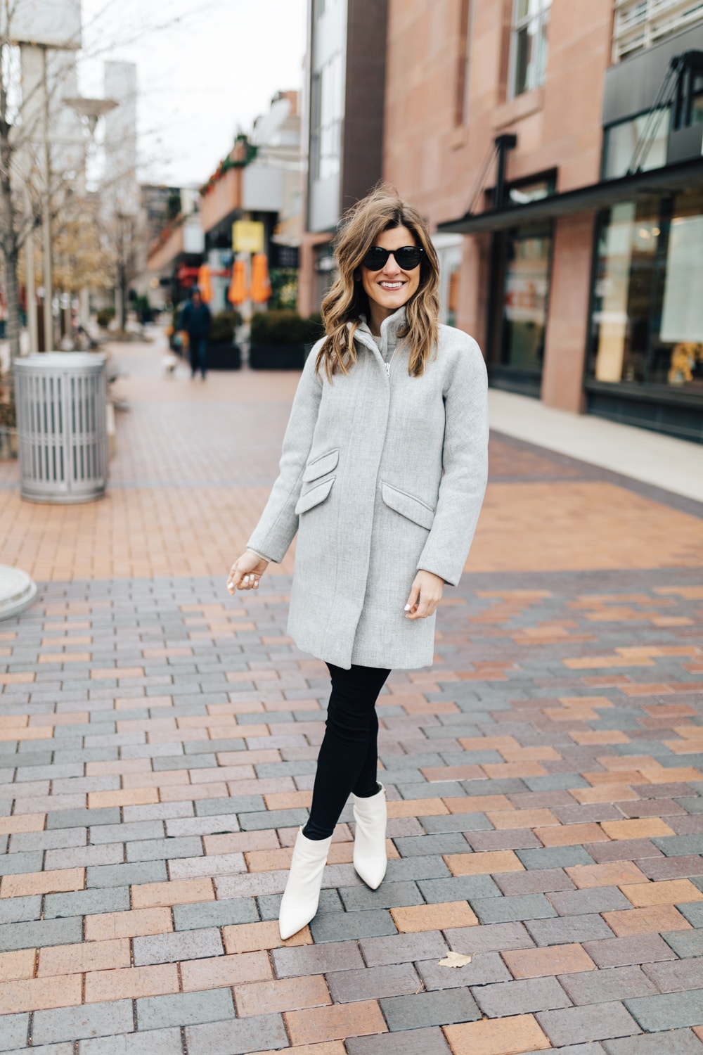 Jcrew cocoon coat, jcrew winter coat, grey cocoon coat