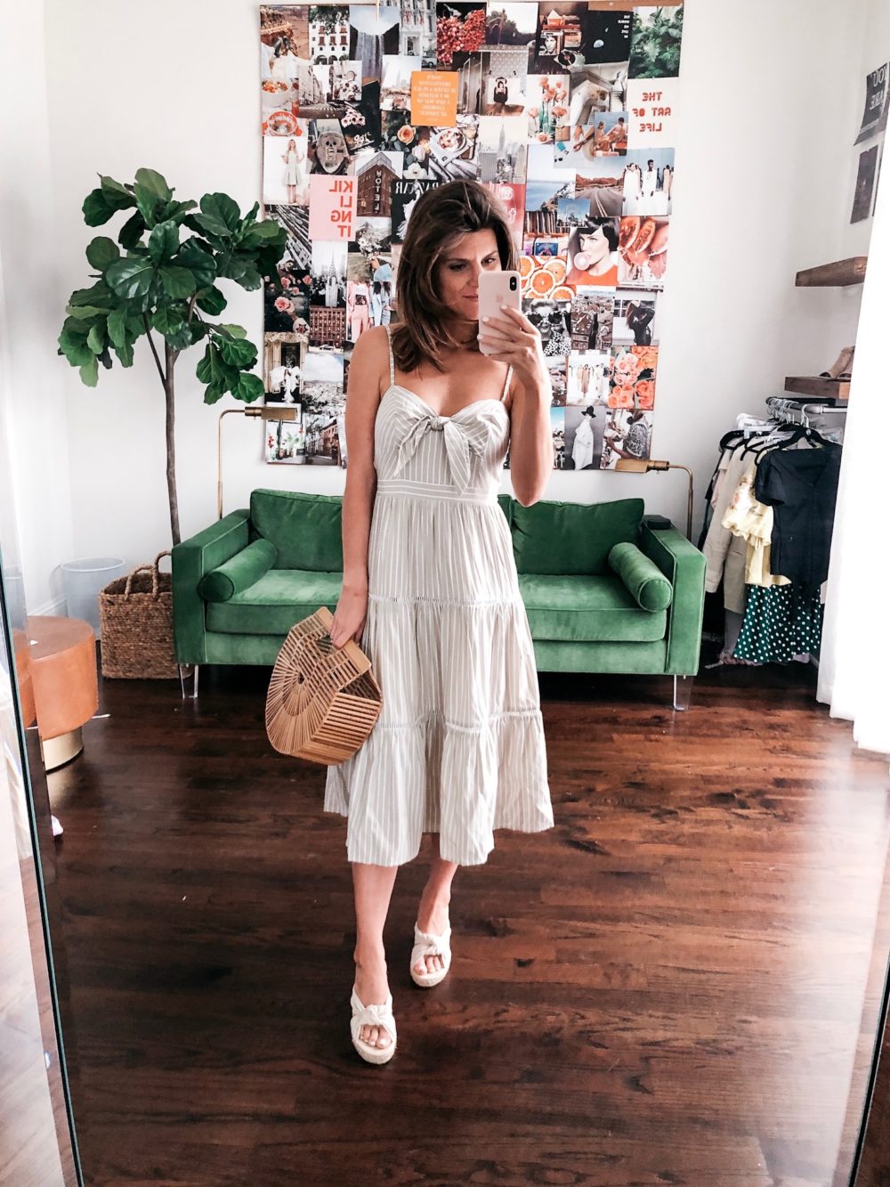 spring date night outfit midi dressa