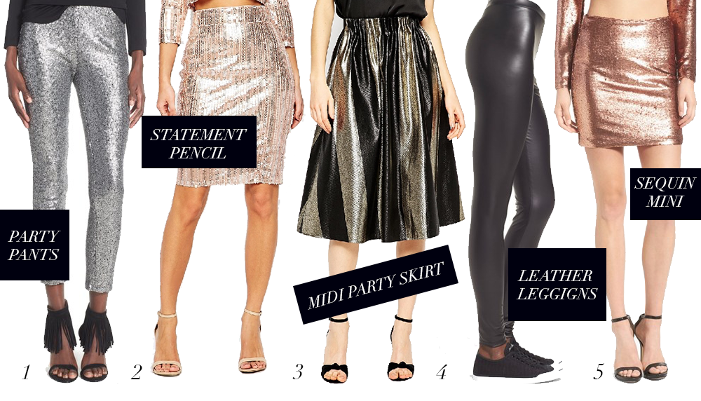 different ways to make a statement with your skirt or pants for new years