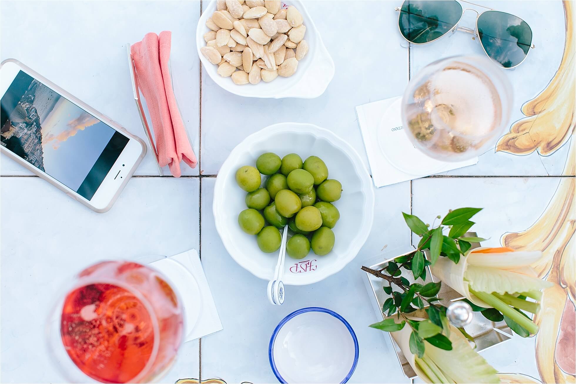 Rose and snacks at Il San Pietro di Positano