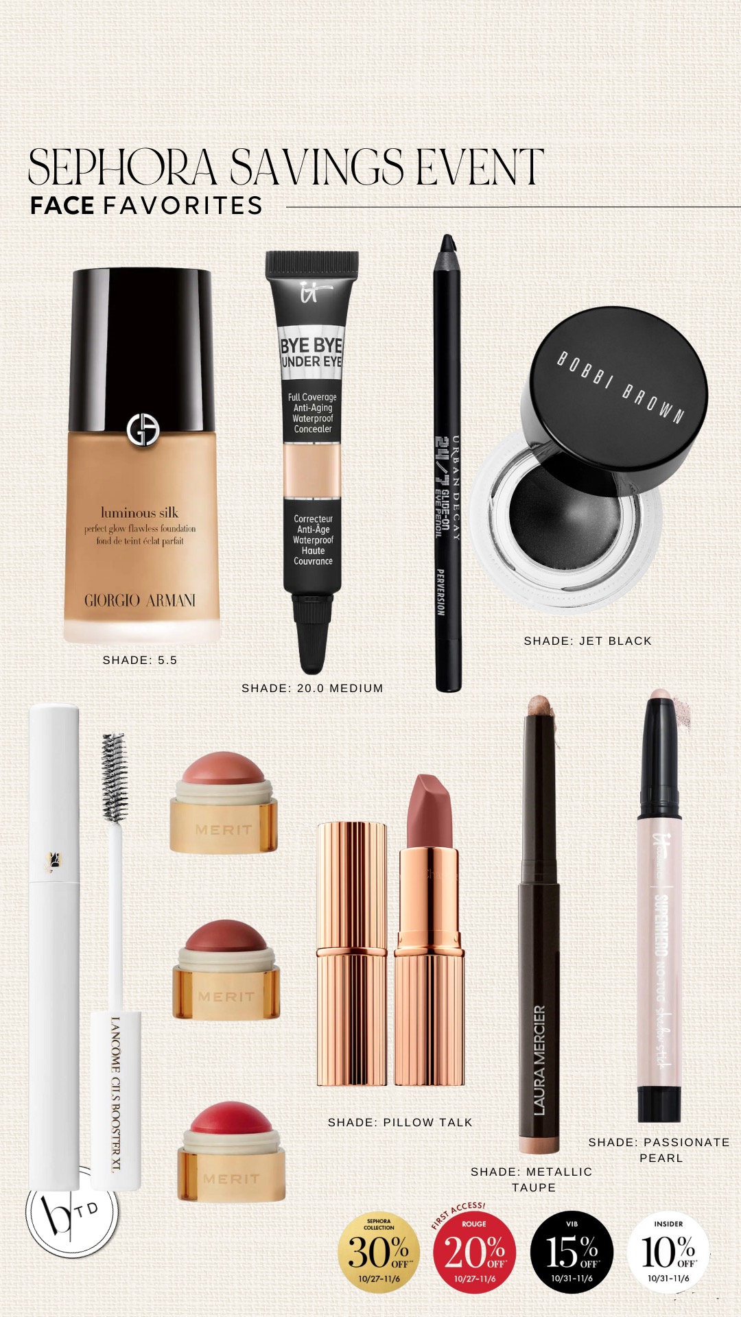 brighton butler fall sephora savings event