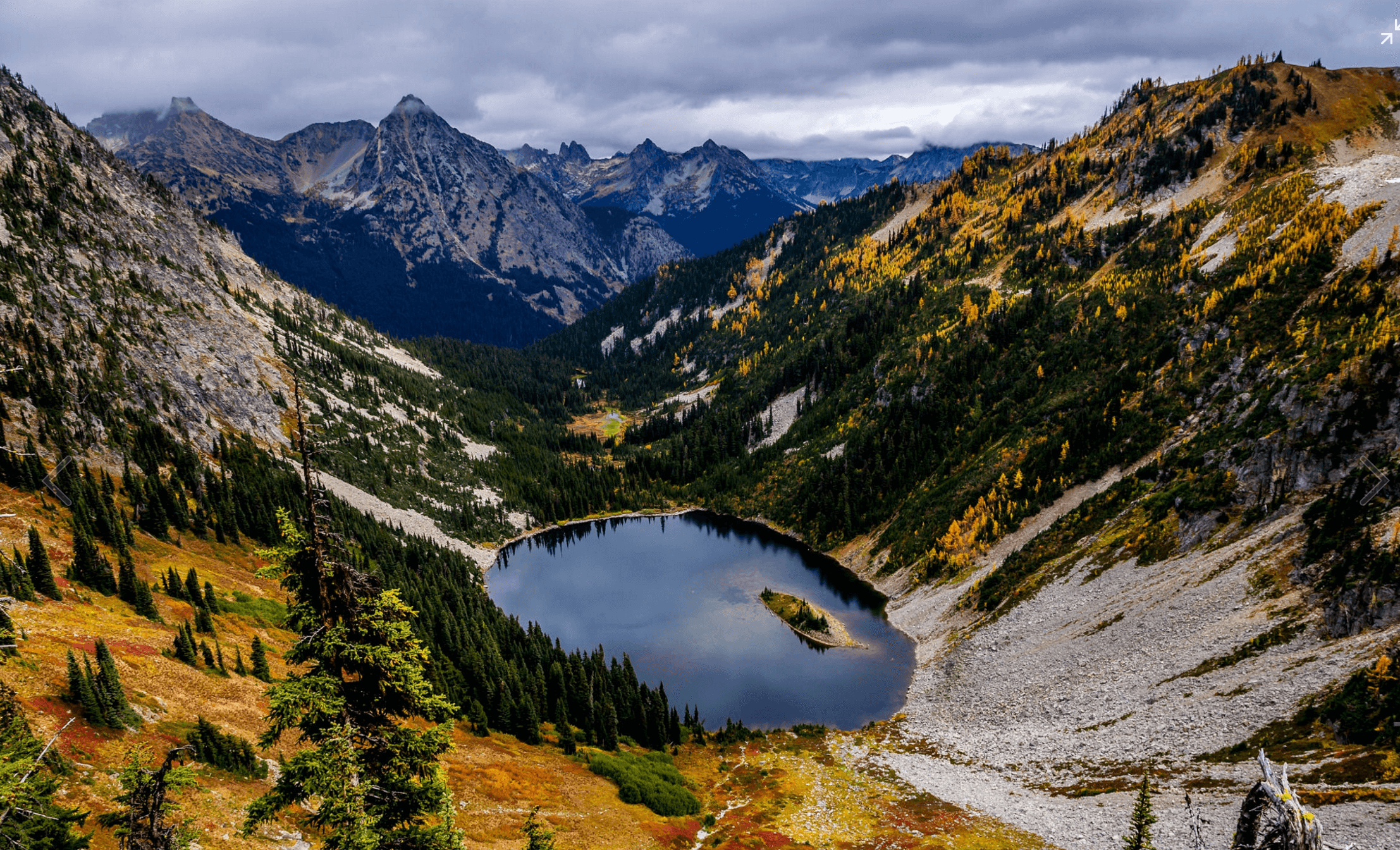 maple pass loop - view of lake anne maple pass loop - view of lake anne