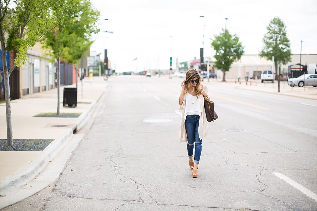 Brighton the day styling neutral on neutral outfit with wedges