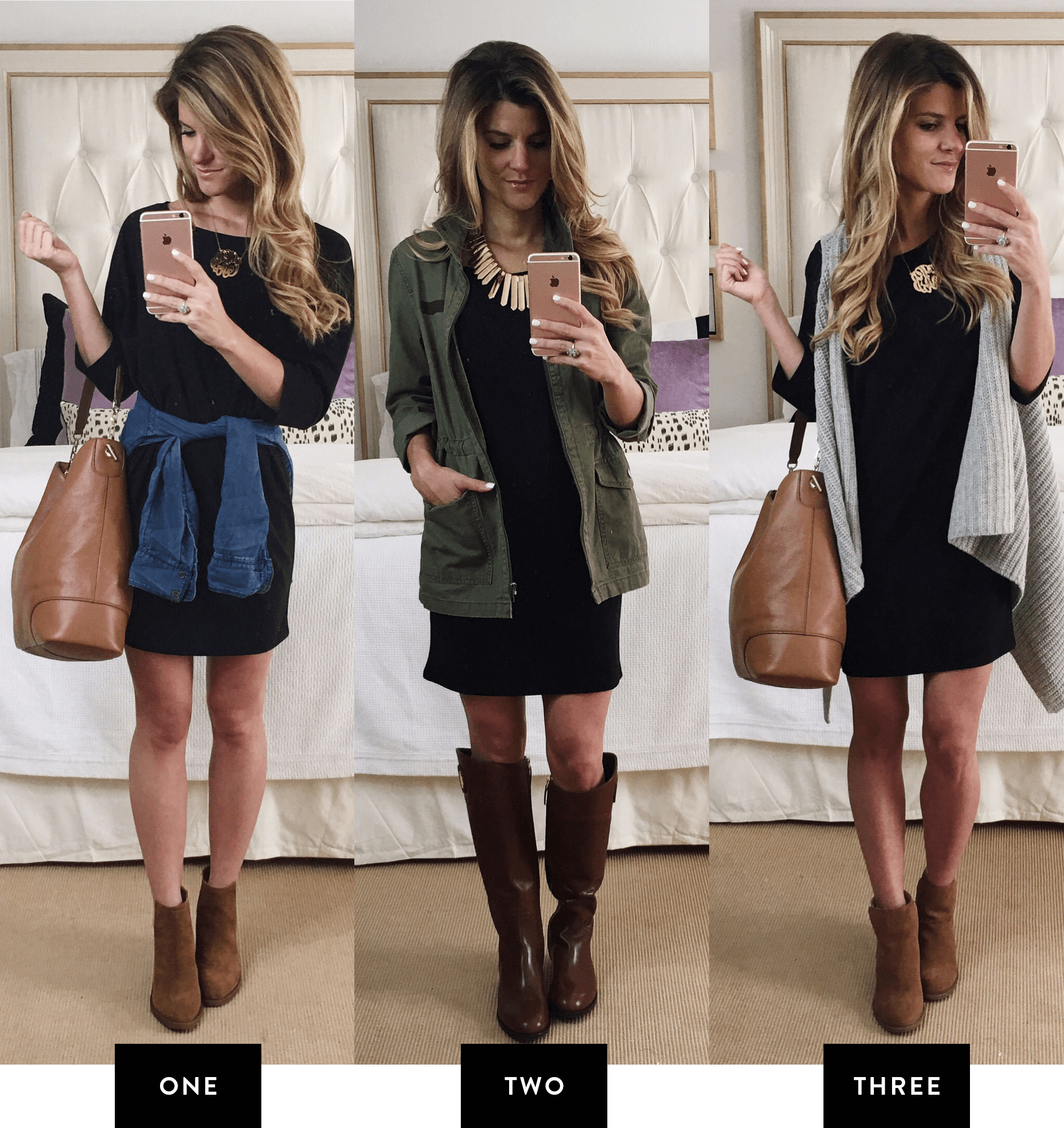 Nordstrom Anniversary Sale 2016 - 6 Picks styled 3 different ways // Black Dolman sleeve dress worn 3 different ways