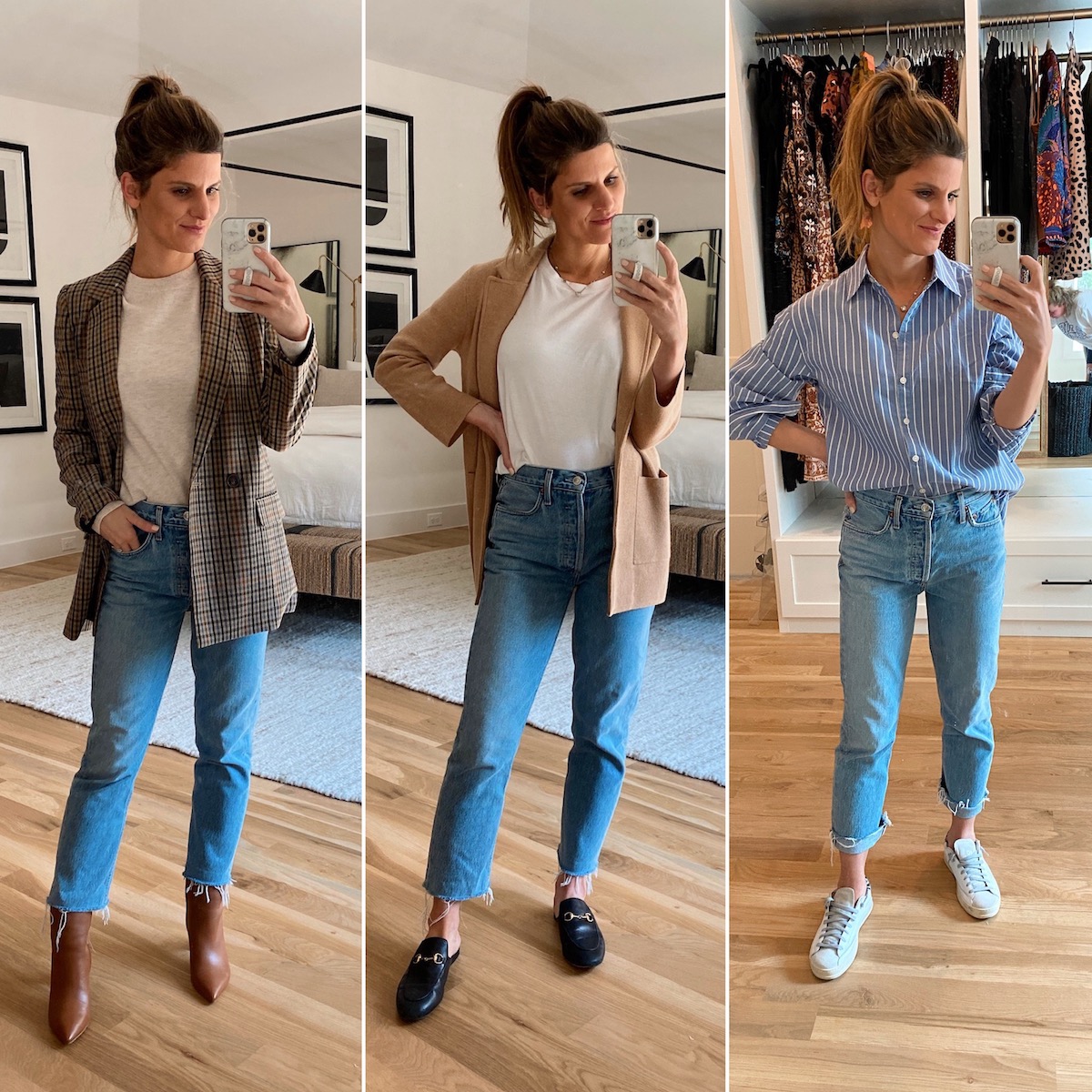 brighton butler fall capsule 2021 straight leg jeans multiple ways