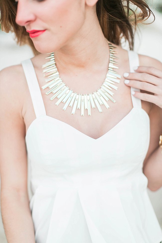 brightontheday wearing kendra scott kaplan statement necklace and 1state peplum top