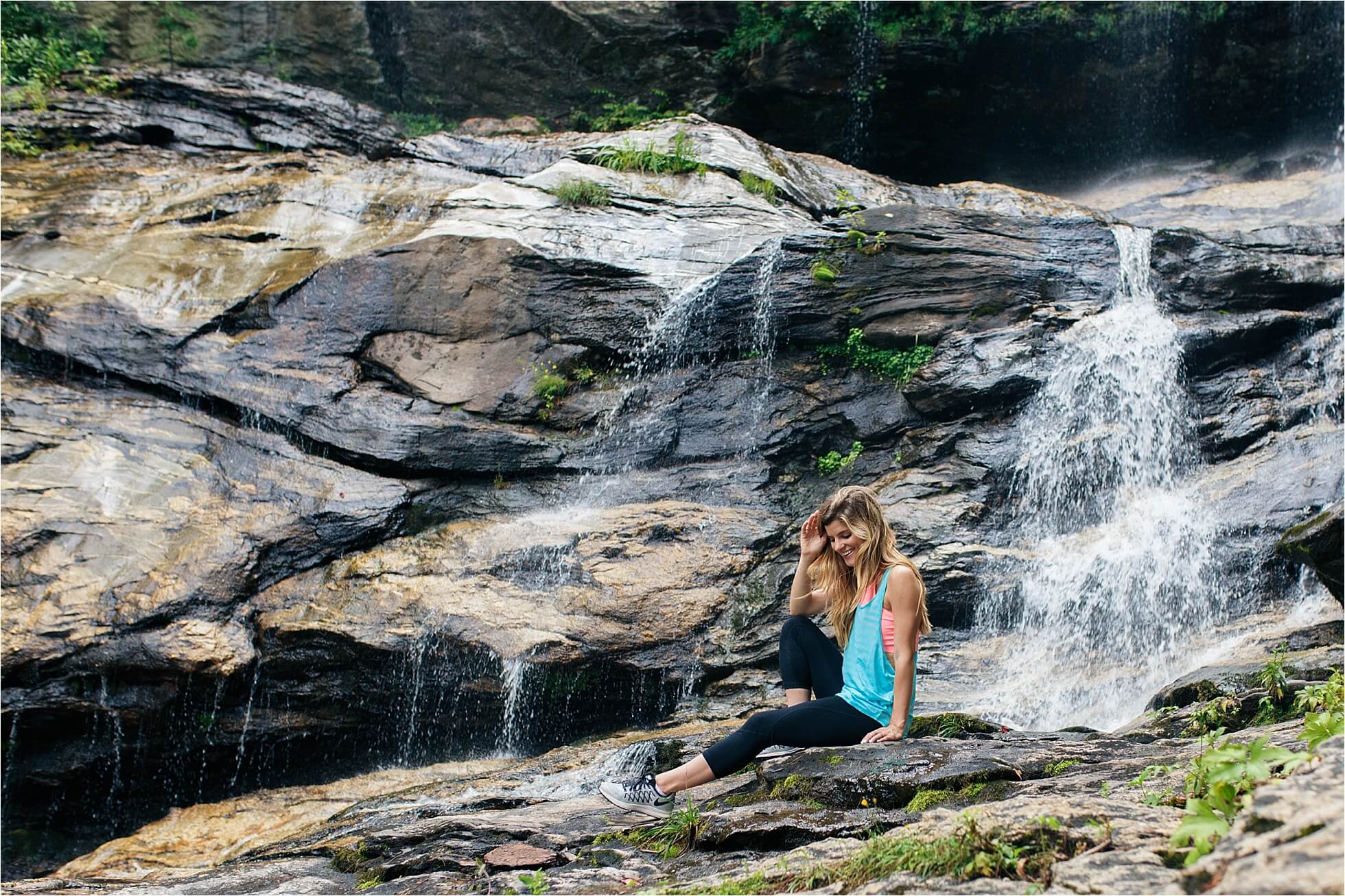 glen falls hike in highlands, NC