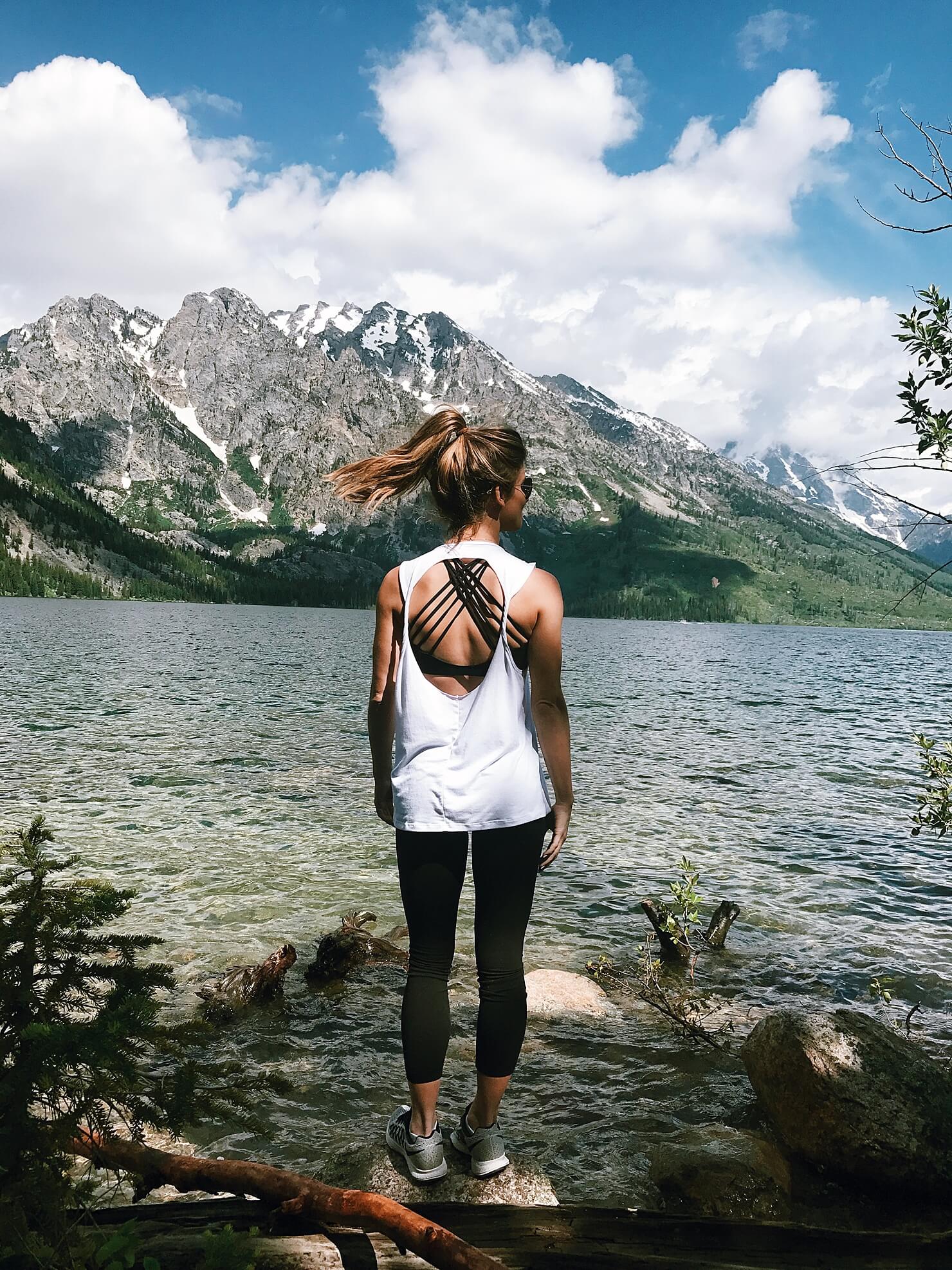 hiking at jenny lake in jackson hole, WY